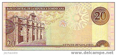 Rép DOMINICAINE   20 Pesos Oro   Emision De 2001    Pick 166     ***** BILLET  NEUF ***** - Repubblica Dominicana