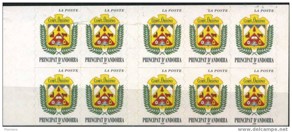 PIA - ANF - 1998 - Série Courante - Comù D'Ordino - Carnet - (Yv C 8) - Postzegelboekjes