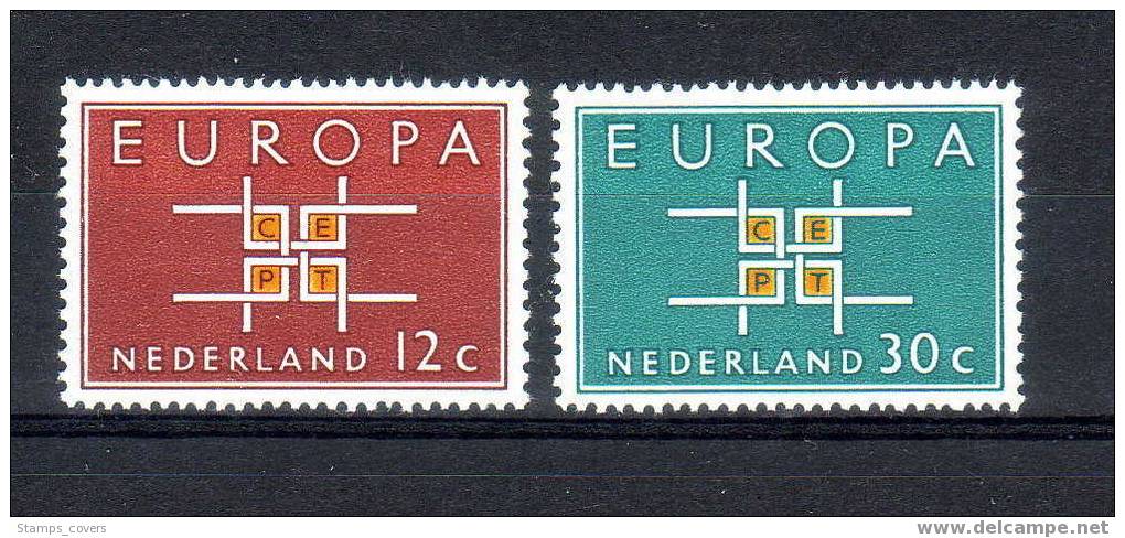 NETHERLAND MNH** MICHEL 806/07 €2.00 - 1963