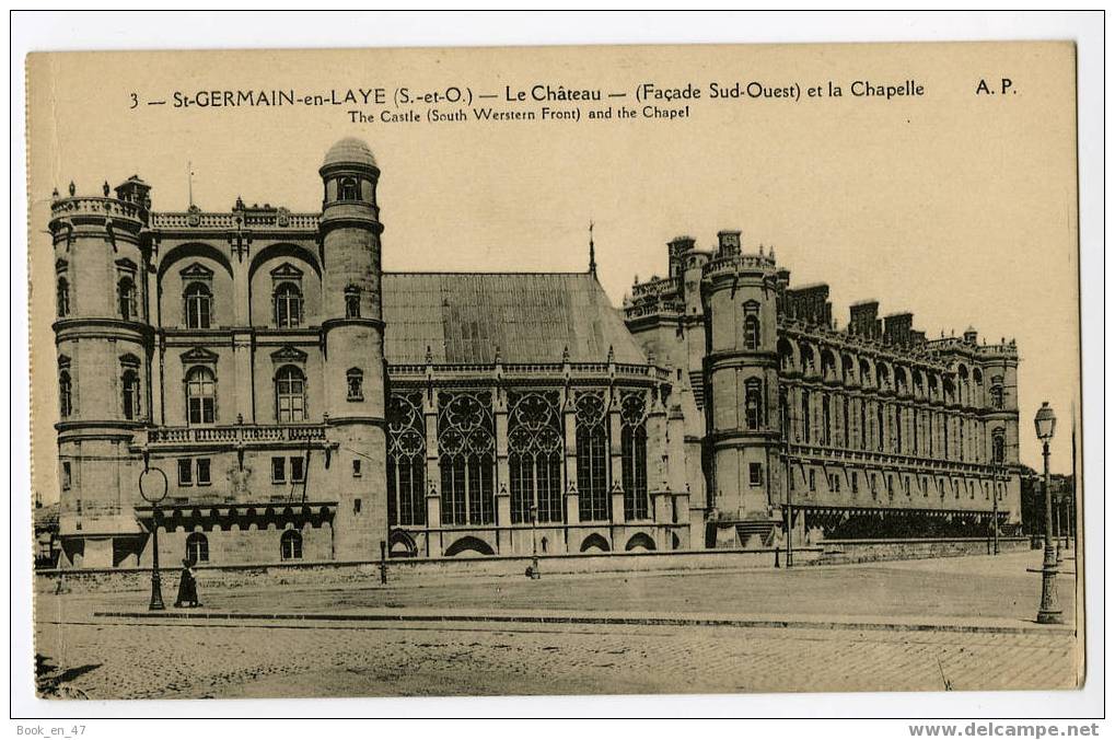 {28593} 78 Yvelines Saint Germain En Laye , Le Château ( Façade Sud Ouest ) Et La Chapelle , Animée - St. Germain En Laye (Kasteel)
