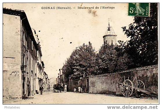 GIGNAC  BD DE L HORLOGE  1912 - Gignac