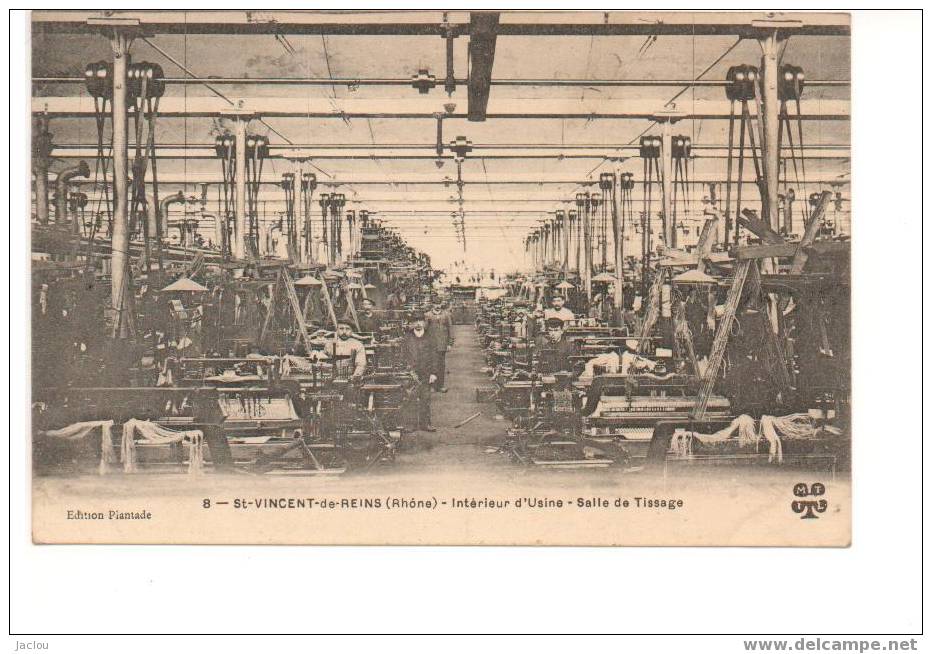 INTERIEUR USINE SALLE DE TISSAGE ST VINCENT DE REINS Ref 111 - Industrie