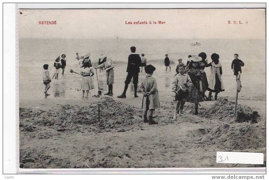 Ostende : Les Enfants A La Mer - Oostrozebeke