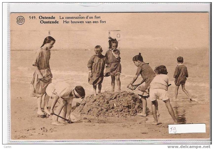 Ostende : Les Enfants : Construction D'un Fort 549 - Oostrozebeke