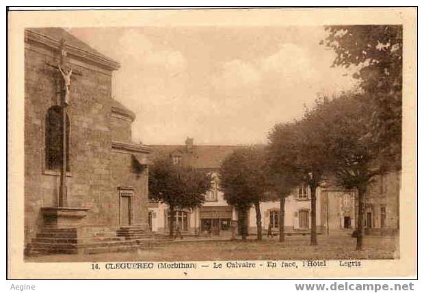 Ref No 56232- Cleguerec - Le Calvaire ; En Face L Hotel Legris  - Bon Etat - Cleguerec