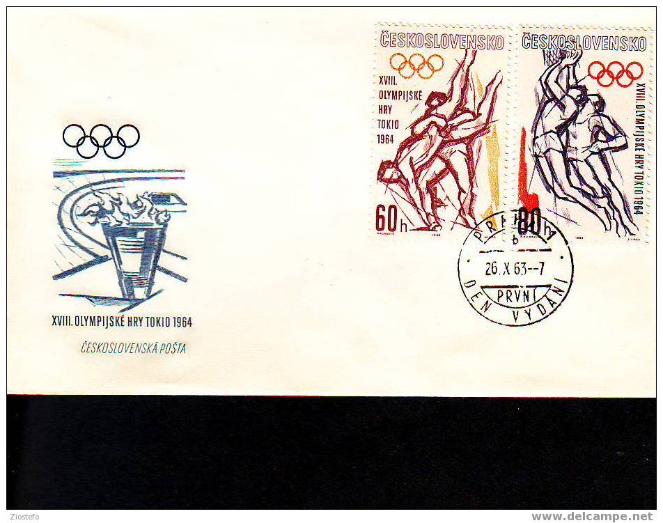 123 FDC Tokio Olympic Games 1964 - Ete 1964: Tokyo