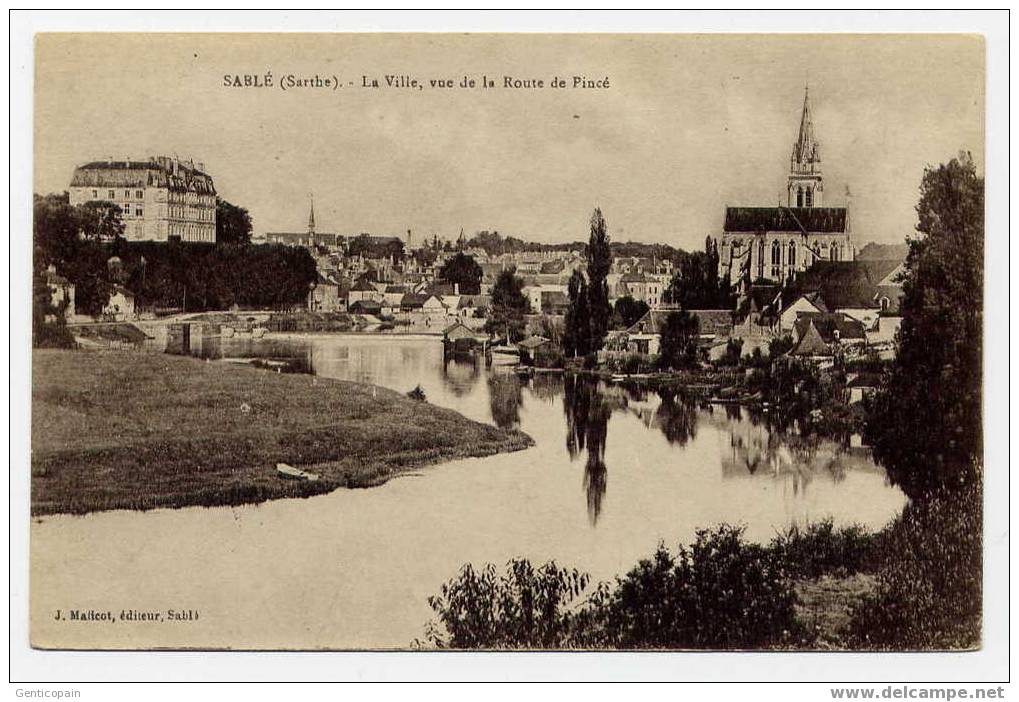 H109 - SABLE - La Ville, Vue De La Route De PINCE (1919) - Sable Sur Sarthe