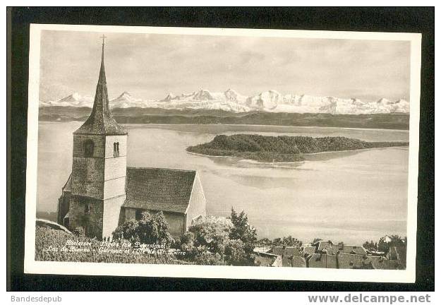 Bielersee - Ligetz Mit Petersinsel (lac De Bienne Gléresse Et L'Ile De St Pierre ) (Photoglob 5884) - Bienne