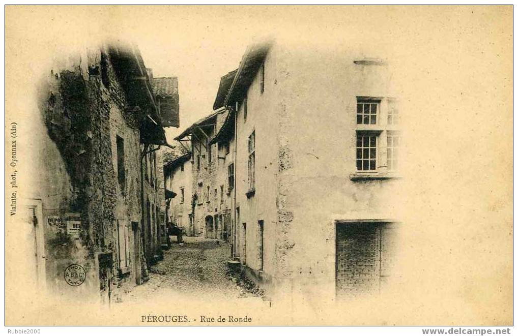 PEROUGES RUE DE RONDE PRECURSEUR . CPA EN BON ETAT - Pérouges