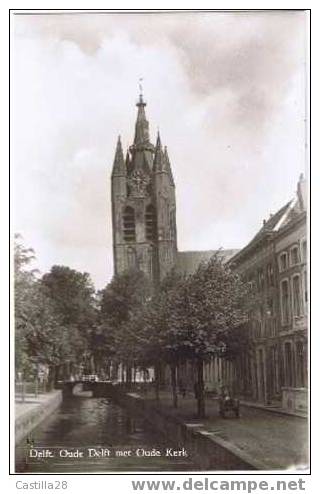 CPSM DELFT Oude Met Oude Kerk - Delft