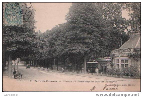 CPA De PONT DE PUTEAUX - Station Du Tramway Du Bois De Boulogne. - Puteaux