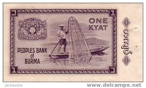 BURMA   1 Kyatt  Non Daté (1965)   Pick 52     ***** QUALITE  XF ***** - Myanmar