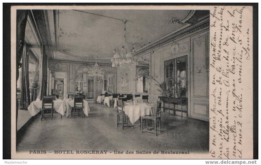 Paris 1911  Hotel Ronceray  BD Montmartres 10 - Alberghi & Ristoranti