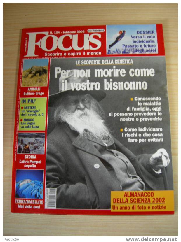 Focus N° 124 Febbraio 2003 - Wetenschappelijke Teksten
