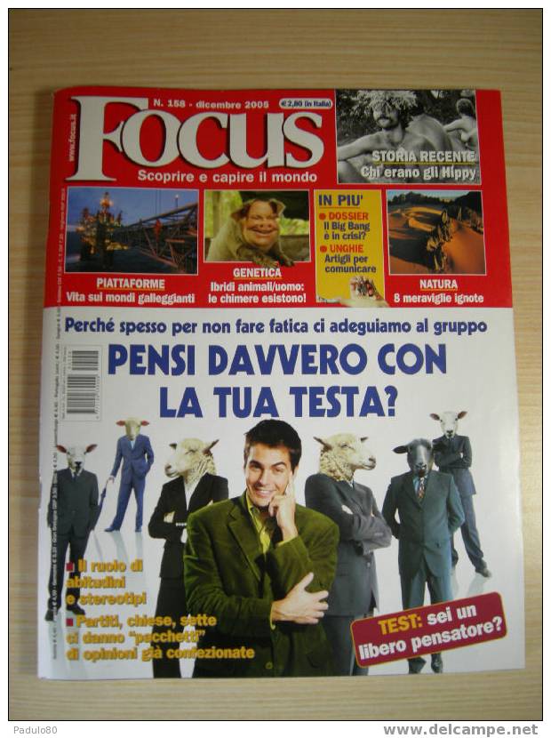 Focus N° 158 Dicembre 2005 - Wetenschappelijke Teksten