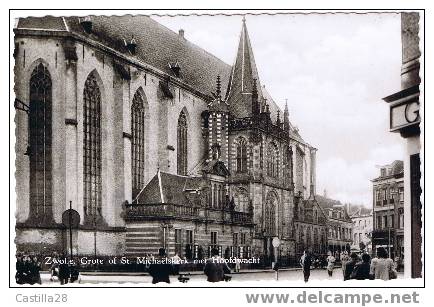 CPSM ZWOLLE Grote Of St Michaelskerk Met Hoofdwacht - Zwolle