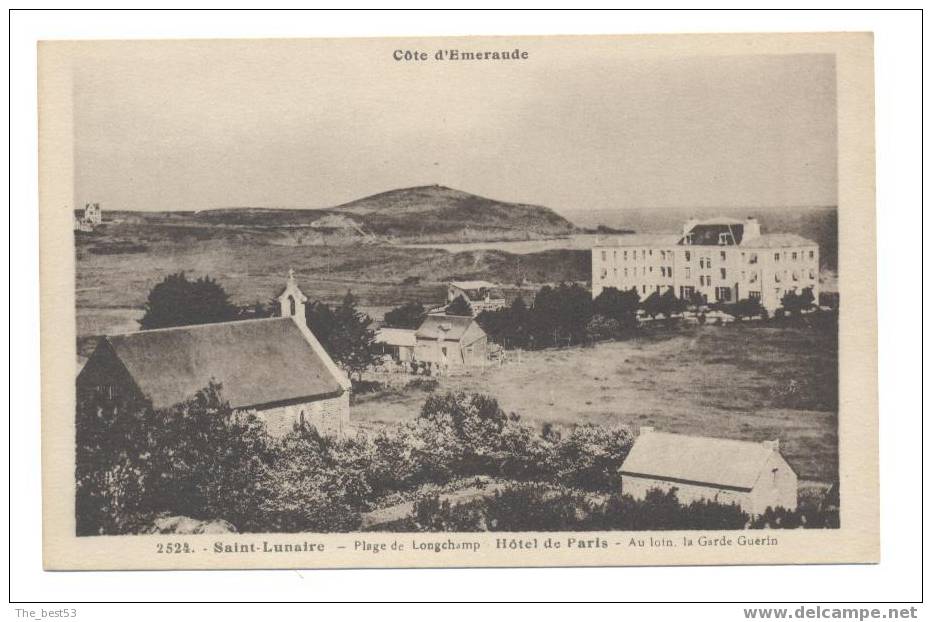 2524 -  Saint Lunaire  -  Plage De Longchamp  Hotel De Paris - Au Loin La Garde Guérin - Saint-Lunaire
