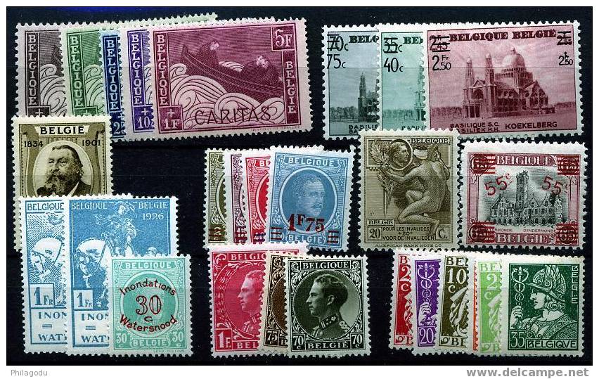 Belgique Petit Ensemble De Séries Neuves * Avant 1935 MLH Belle Qualité  Cote 47 E - Unused Stamps