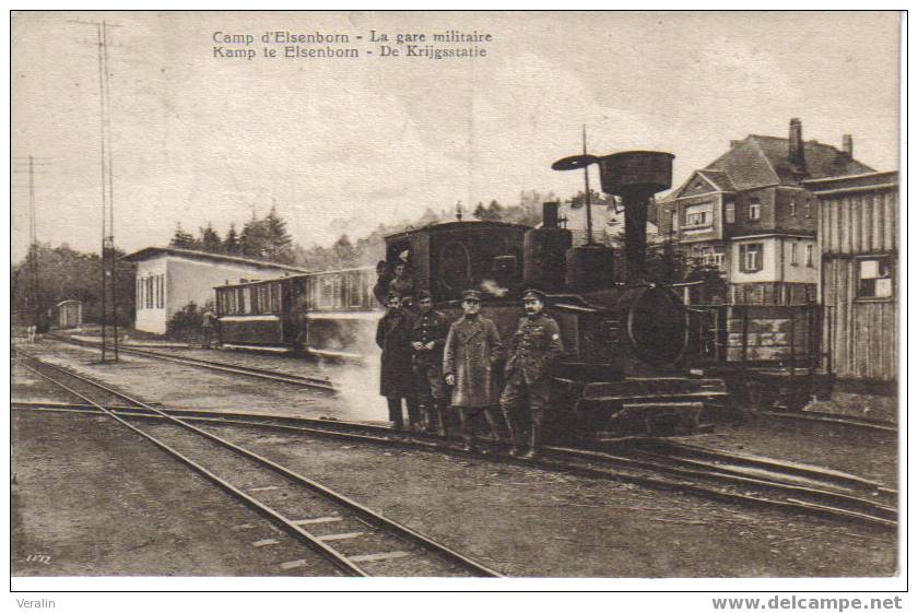 Camp D´ELSENBORN - La Gare Militaire - Train  - De Krijgsstatie - Militaires - Elsenborn (Kamp)