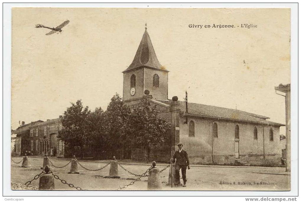 H114 - GIVRY-en-ARGONNE - L'église (1915) - Givry En Argonne