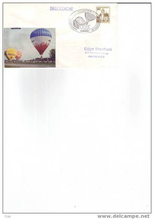 GERMANIA 1978 - Annullo Speciale Illustrato Su Lettera - Fesselballons