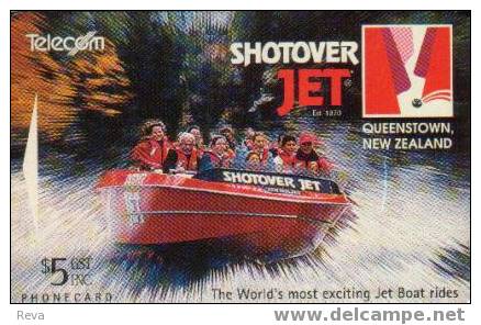 NEW ZEALAND $5  SHOTOVER JET SPORT  BOAT WATERFALL WOMAN MINT GPT  NZ-A-62   SOLD AT PREMIUM - Neuseeland