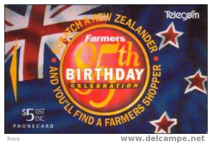 NEW ZEALAND $5   FLAG   75TH ANN OF FARMERS  MINT GPT  NZ-A-63   SOLD AT PREMIUM  READ DESCRIPTION !! - Neuseeland