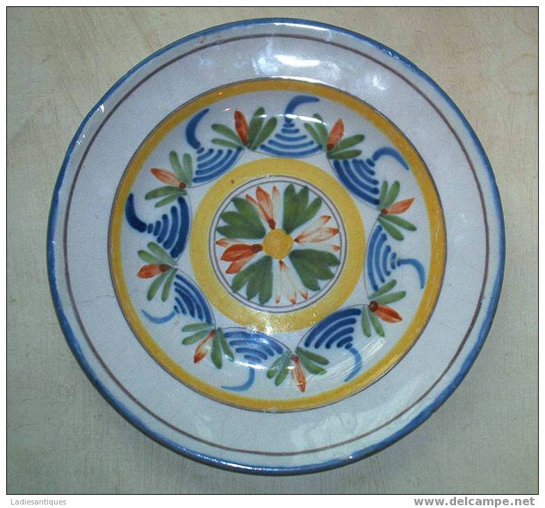 Auvillar XIX ème - Assiette - Bord - Plate - AS 1550 - Auvillar (FRA)