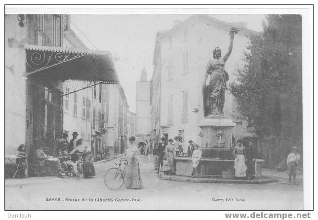 83 /*/ BESSE / Statue De La Liberté, Grande Rue / Ed FLEURY /ANIMEE - Besse-sur-Issole