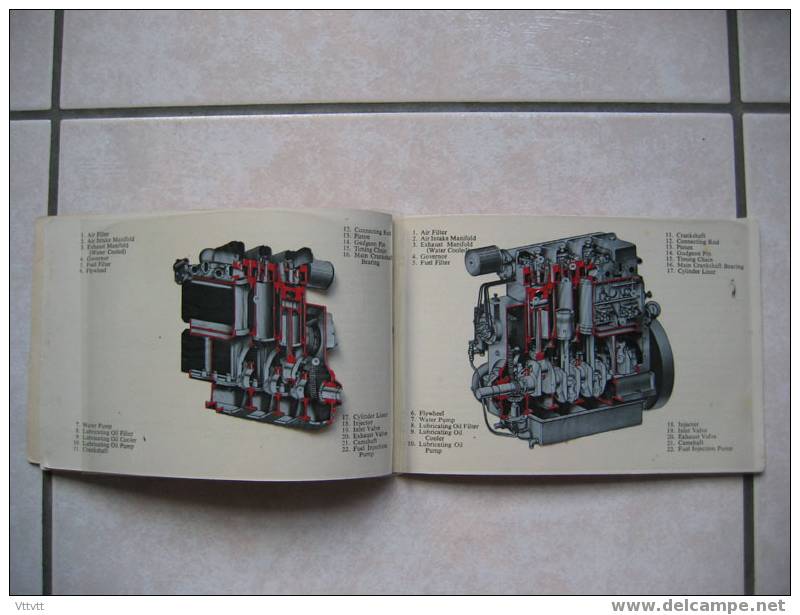 "The Diesel Engine" (1954) Le Moteur Diesel , En Anglais, 32 Pages, 18,5 Sur 12, Croquis Et Dessin Sous Plastique (rare) - Ingegneria