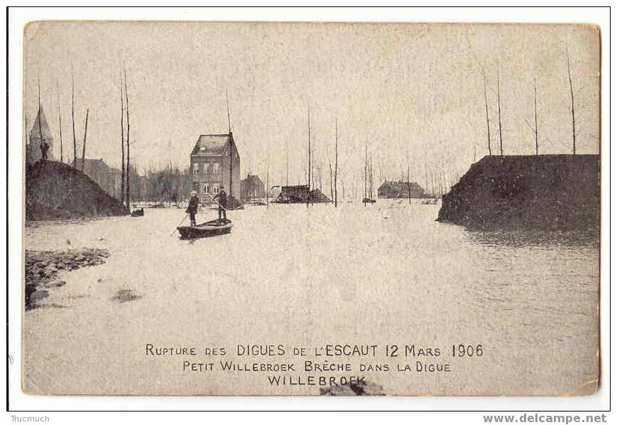 7283 - Rupture Des Digues De L' Escaut Le 12 Mars 1906 - Petit Willebroek - Brêche Dans La Digue - Overstromingen