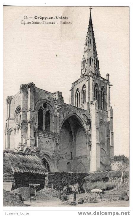 CPA - Crépy-en-Valois - Eglise Saint-Thomas - Ruines - Attichy