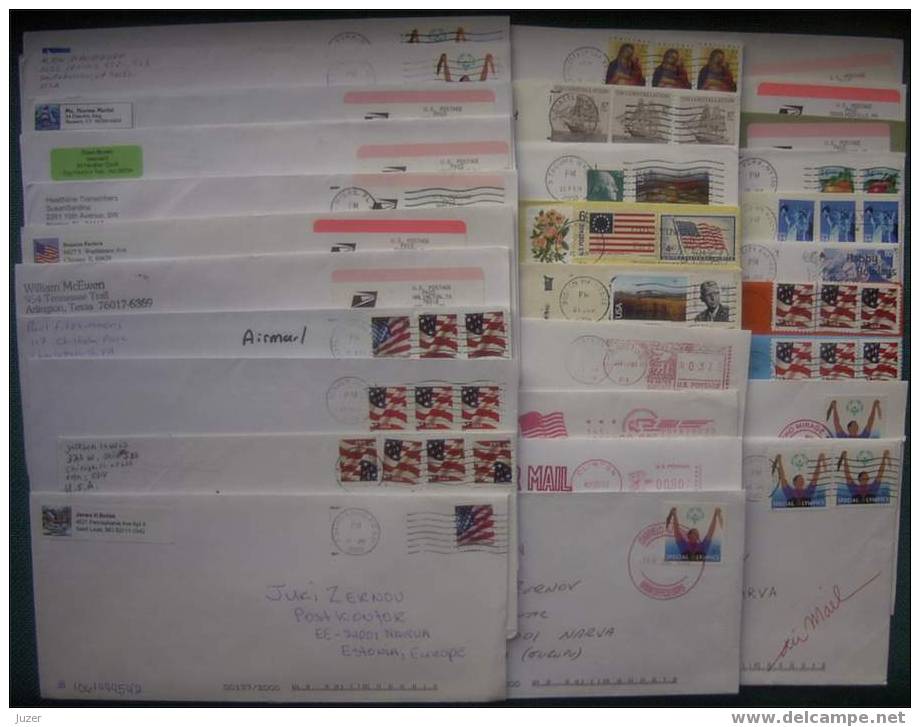 30 Different Covers From USA To Estonia (14) - Covers & Documents