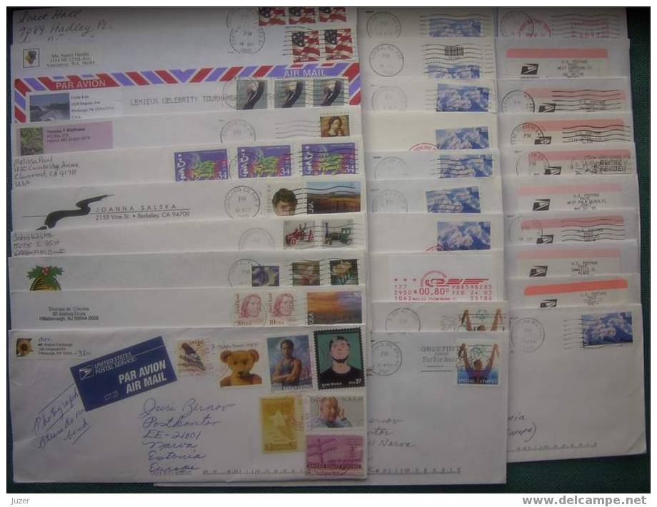 30 Different Covers From USA To Estonia (9) - Lettres & Documents