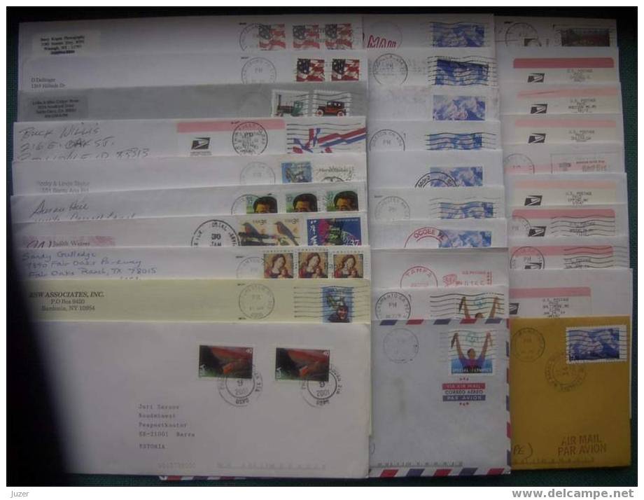 30 Different Covers From USA To Estonia (8) - Storia Postale