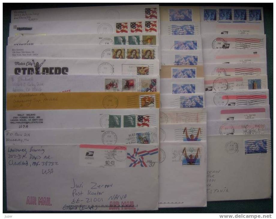 30 Different Covers From USA To Estonia (6) - Storia Postale