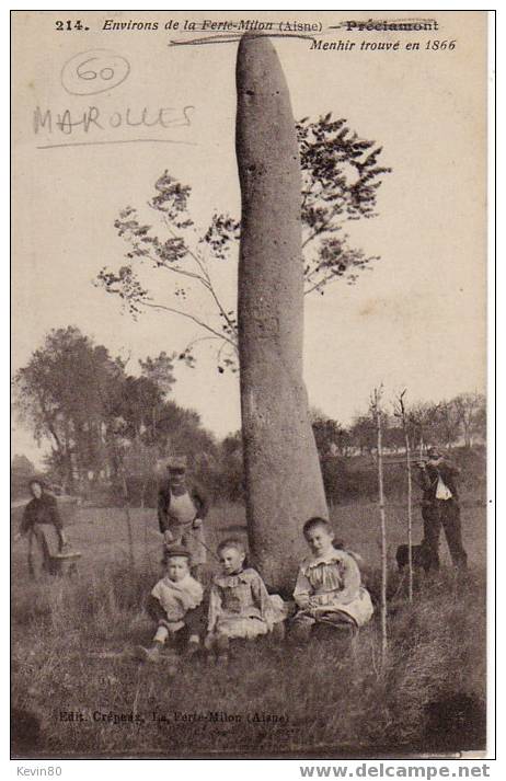 60 PRECIAMONT Menhir Trouvé En 1866 Cpa Animée - Autres & Non Classés