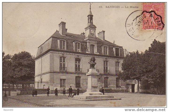 95 SANNOIS La Mairie Cpa Animée - Sannois