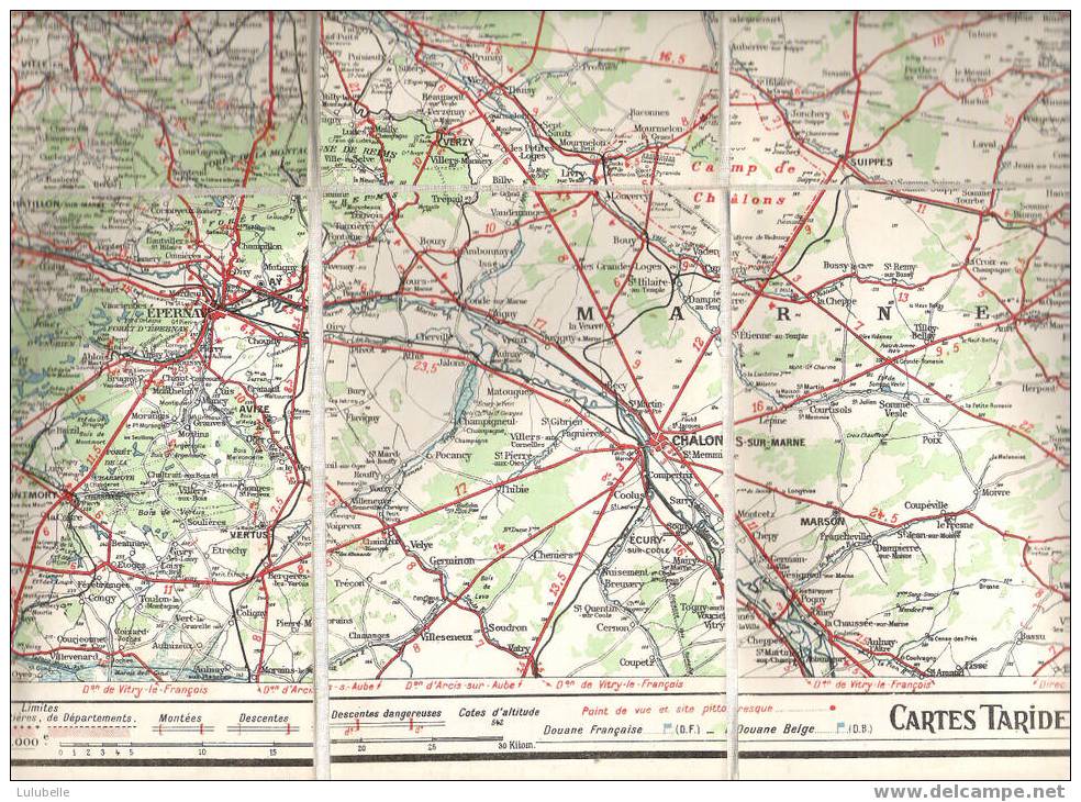 CARTE TARIDE - PARIS, CHAMPAGNE (Nord) ARDENNES - ROUTIERE N° 3 - Autres & Non Classés