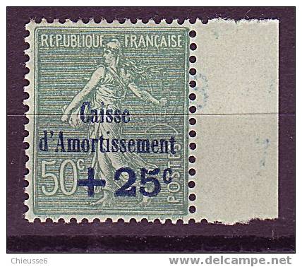 France * N° 247 - + 25c S. 50c Vert Bleu. - 1927-31 Caisse D'Amortissement