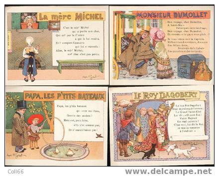 12 Cartons Publicitaires Alcool De Menthe Ricqlès Chansons De France Illustrées Par H Gerbault Bon état - Publicités