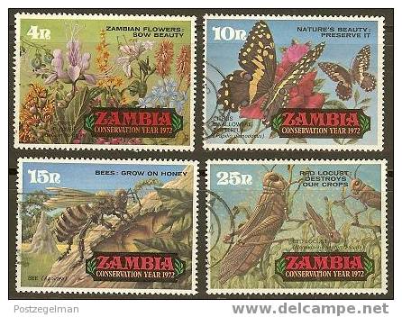 ZAMBIA 1972 Used Stamp(s) Nature Conservation 89-92 # 6378 - Zambia (1965-...)