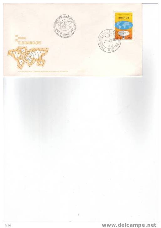 BRASILE 1978 - FDC - Yvert  1313 - Annullo Speciale Illustrato- Continenti - FDC