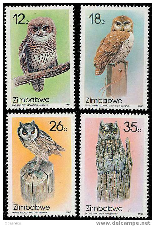 Zimbabwe (Scott 542-45) [**] Série Oiseaux / Bird Set - Zimbabwe (1980-...)