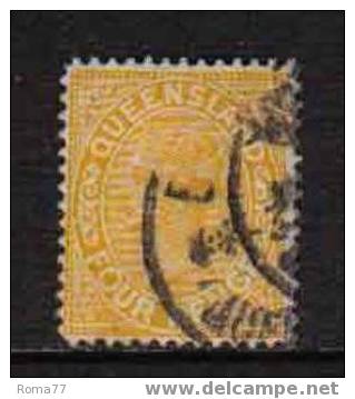 858 - QUEENSLAND , N. 54b  Varietà " PENGE " - Used Stamps