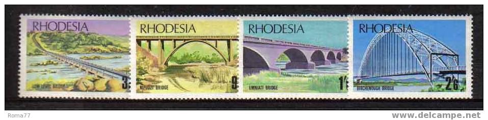 871 - RHODESIA , PONTI N. YVERT 178/181  *** - Rhodesien (1964-1980)
