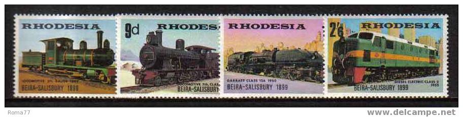 870 - RHODESIA , LOCOMOTIVE N. YVERT 174/177  *** - Rhodesien (1964-1980)