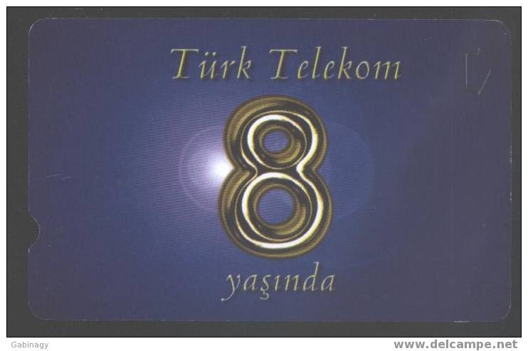TURKEY - TPC - N-379 - 8TH YEAR OF TUK TELECOM BLUE - Turkije