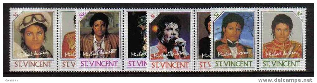 918 - ST. VINCENT ,  MICHAEL JACKSON N. YVERT 890/97  *** - Cantanti