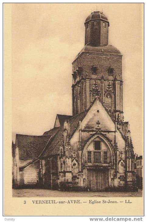 CPA - VERNEUIL - EGLISE ST JEAN N°3 - Verneuil-sur-Avre